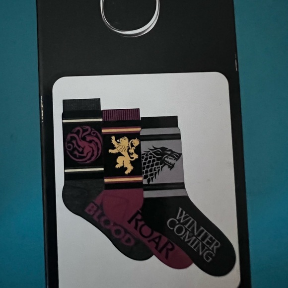 2 Packs of Game of Thrones 3-Pair Crew Socks, New, Shoe Size 6-12 - Picture 12 of 13